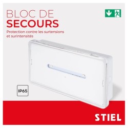 BLOC SECOURS STIEL IP65 : AUTONOMIE 1H