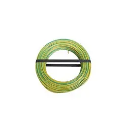 FIL RIGIDE H07V-U1.5 VERT-JAUNE (ROULEAU DE 100m)