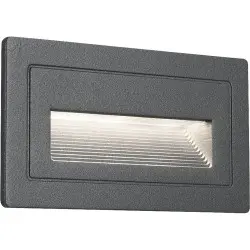 SPOT CONTRE MARCHE ENC ALU RECT NOIR 7W SMD WW