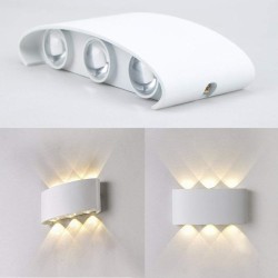 APPLIQUE MURALE ALU 1-6W BLANC